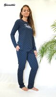 Dames katoenen Pyjama Jade van Gionettic met lange mouw 