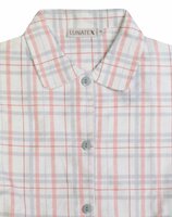 Dames 100% katoen Flanel Pyjama Ruit Roze/Grijs