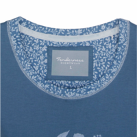 Tenderness 100% katoen tricot dames nachthemd Lange mouwen Marine