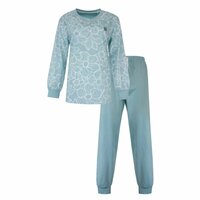 Tenderness 100% katoen tricot dames pyjama Aqua/ Blauw