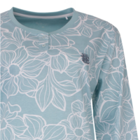 Tenderness 100% katoen tricot dames pyjama Aqua/ Blauw