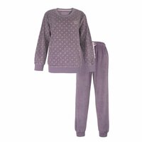 Tenderness katoen  velours dames pyjama Purple Ash