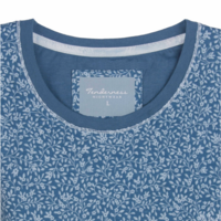 Tenderness 100% katoen  tricot dames nachthemd Lange mouwen Blauw