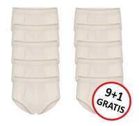 9+1 GRATIS heren slips M3000 Huid