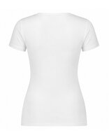 2-pack Dames  Beeren  T-shirt met  V-hals en korte mouw M3000 Wit