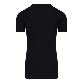 Extra lang heren T-shirt met V-hals M3000 Zwart