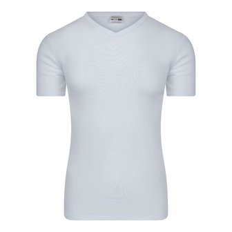 10-Pack Heren T-shirts met V-hals en K.M. M3000 Wit