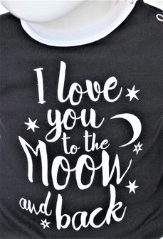Baby pyjama Beeren &quot;To the Moon&quot; Zwart