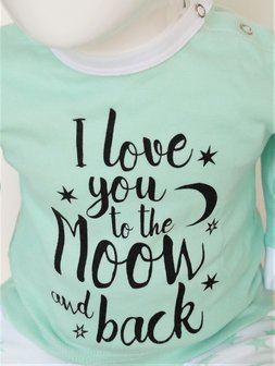 Baby pyjama Beeren &quot;To the Moon&quot; Mint