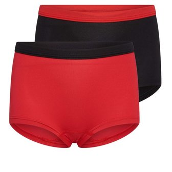 2-Pack Mix&amp;Match meisjes boxershorts Rood/Zwart