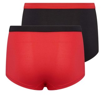 2-Pack Mix&amp;Match meisjes boxershorts Rood/Zwart