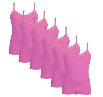 6-Pack Meisjes Tops Lilly Roze