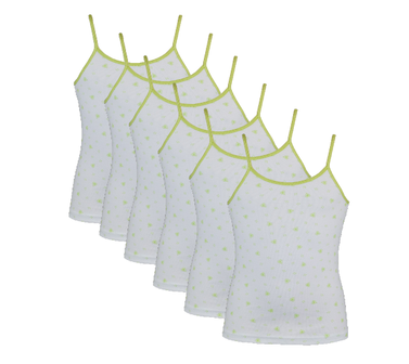 6-Pack Meisjes Tops Love Lime
