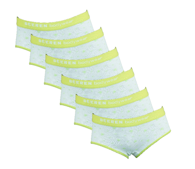 6-Pack meisjes slips Love Lime