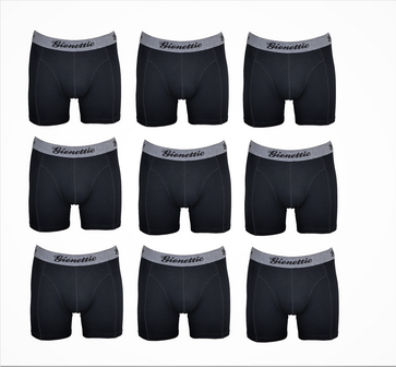 9-Pack Gionettic Modal Heren boxershorts Zwart