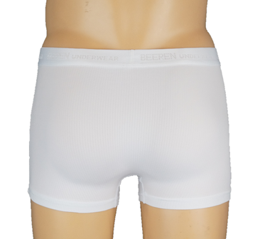 3-Pack + 1 GRATIS Heren Boxershort Rib Beeren Young Wit