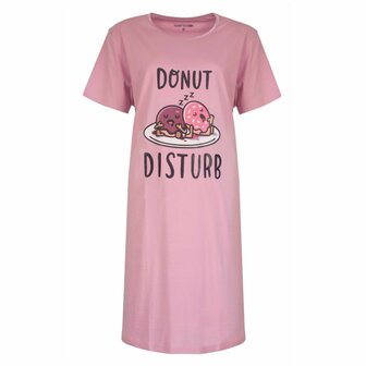 Dames Big Shirt met print &#039;&#039;Donut disturb&#039;&#039;