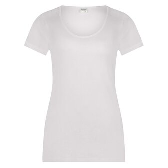 Dames  Beeren T-shirt met O-hals en korte mouw M3000 Wit