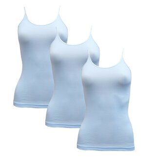 3-Pack Dames hemden spaghetti bandje Beeren Young (Tactel) Bleu
