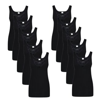 10-pack Dames hemden Viola Zwart
