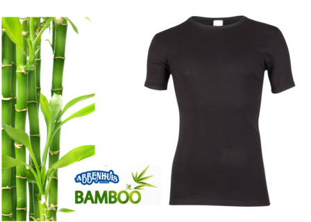 Boru Bamboo heren T-shirt K.M. Zwart extra lang