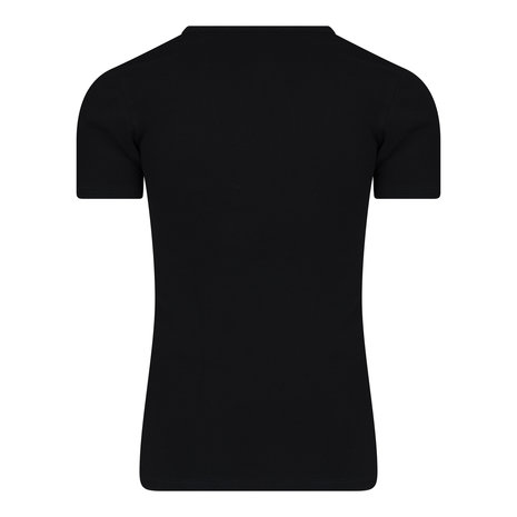 Extra lang heren T-shirt met Diepe V-hals M3000 Zwart
