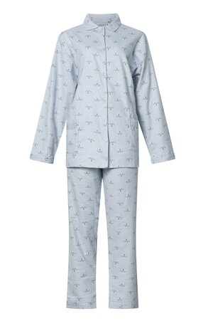 Dames Flanel Pyjama 100% Katoen met print Vos - Grijs