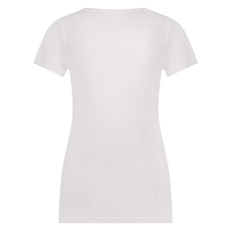 Dames  Beeren T-shirt met O-hals en korte mouw M3000 Wit