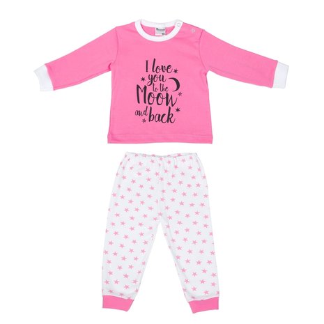 Baby pyjama Beeren "To the Moon" Roze