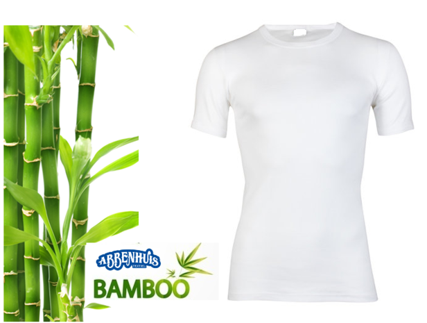 5-Pack Boru Bamboo heren T-shirts K.M. Wit  extra lang