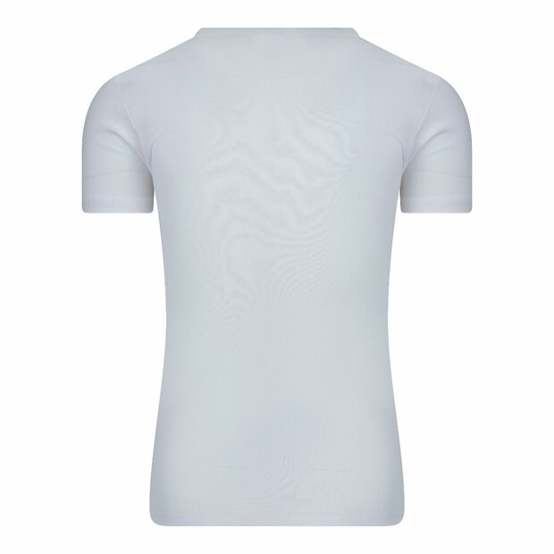 Heren T-shirt met diepe V-hals en K.M. M3000 Wit