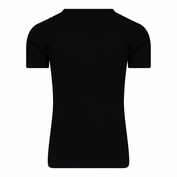 Heren T-shirt met diepe V-hals en K.M. M3000 Zwart
