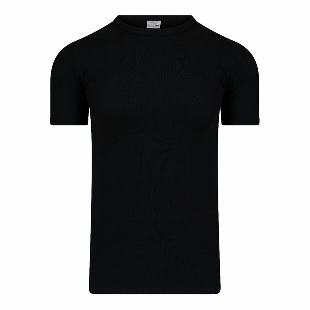 Heren T-shirt met O-hals en K.M. M3000 Zwart