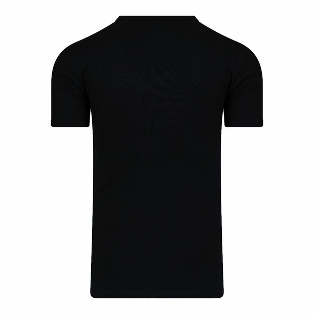Heren T-shirt met O-hals en K.M. M3000 Zwart