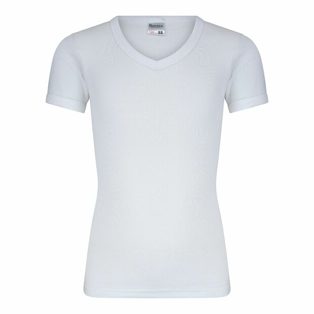 Jongens T-shirt met V-hals en K.M. M3000 Wit