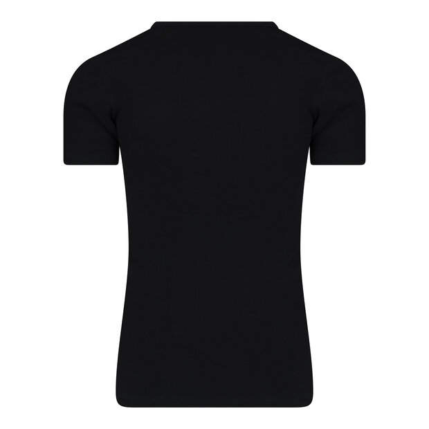 Extra lang heren T-shirt met Diepe V-hals M3000 Zwart