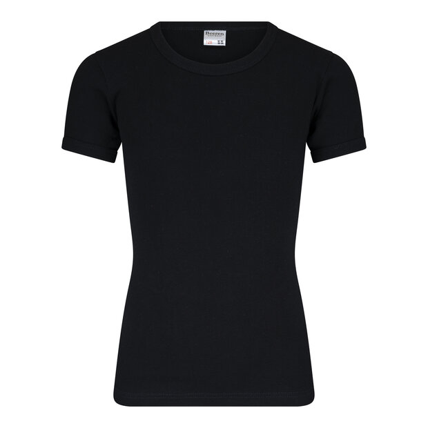 Jongens T-shirt met O-Hals en K.M. M3000 Zwart