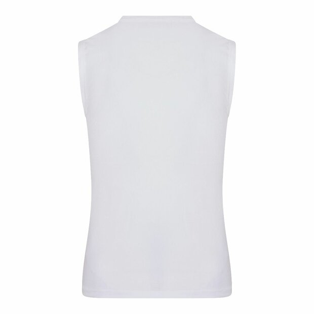 Heren mouwloos shirt met O-Hals Beeren Young (Tactel) Wit