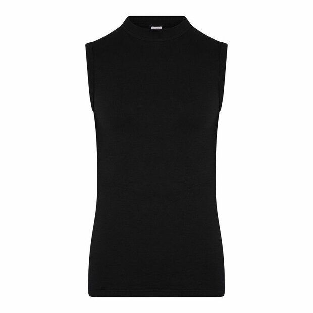 Heren mouwloos shirt O-Hals Comfort Feeling Zwart
