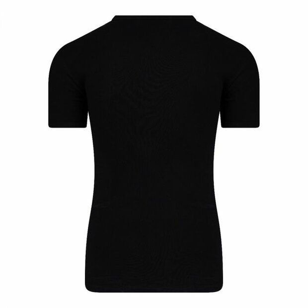 Heren T-shirt met V-hals en K.M. M3000 Zwart