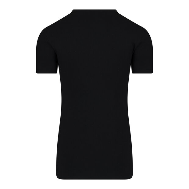 Extra lang heren T-shirt met V-hals M3000 Zwart
