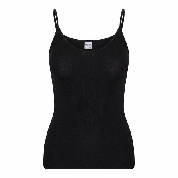 Dames hemd spaghetti bandje Beeren Young (Tactel) Zwart