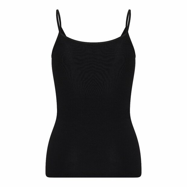 Dames hemd spaghetti bandje Beeren Young (Tactel) Zwart