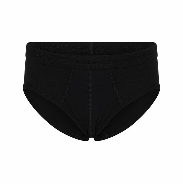 2 pack jongens slip Beeren Young (Tactel) Zwart