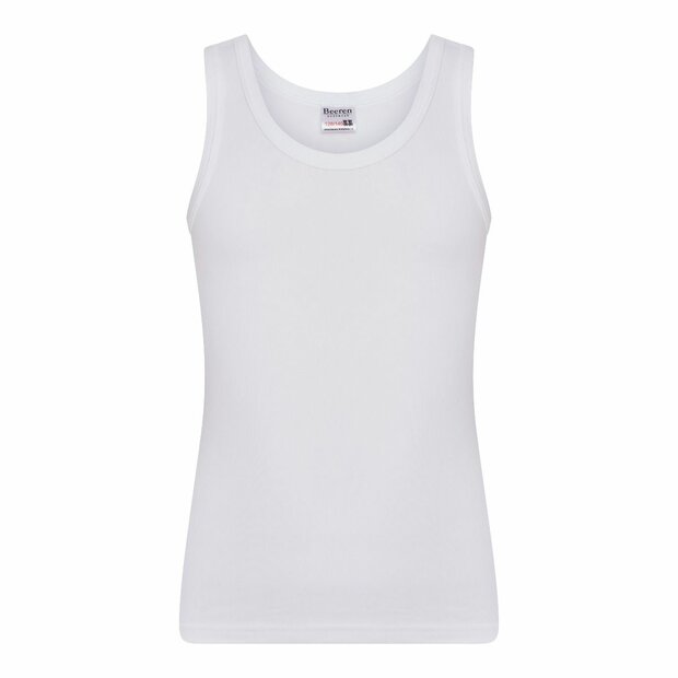 Jongens singlet Beeren Young (Tactel) Wit