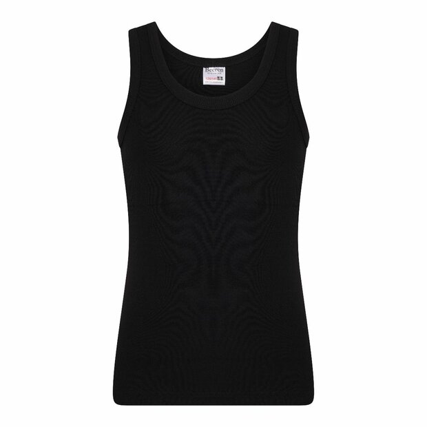 Jongens singlet Beeren Young (Tactel) Zwart