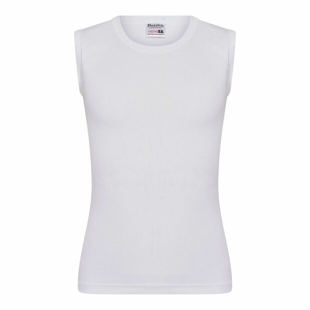 Jongens mouwloos shirt Beeren Young (Tactel) Wit