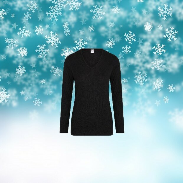 Thermo Dames shirt met L.M. Zwart