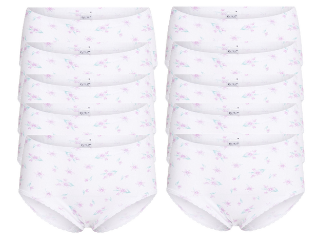 10-pack dames tailleslips Rosa Lila/Roze 