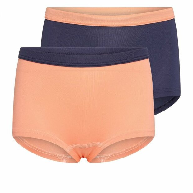 2-Pack Mix&amp;Match meisjes boxershorts Zalm/D.Blauw